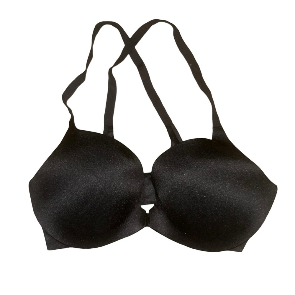 Victoria’s secret black open front push up bra 38D VS